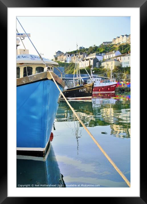 Mevagissey Trawlers. Framed Mounted Print by Neil Mottershead