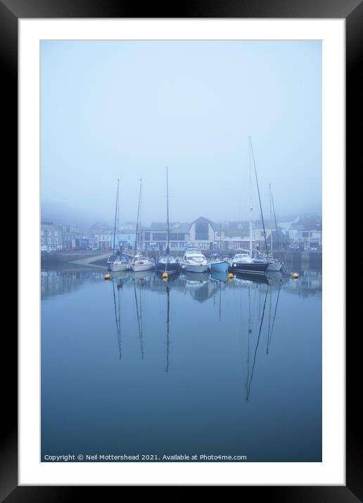 Misty Padstow Morning. Framed Mounted Print by Neil Mottershead