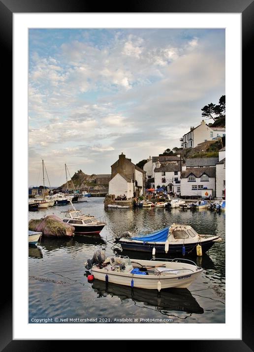 Looking Across To The Blue Peter, Polperro. Framed Mounted Print by Neil Mottershead