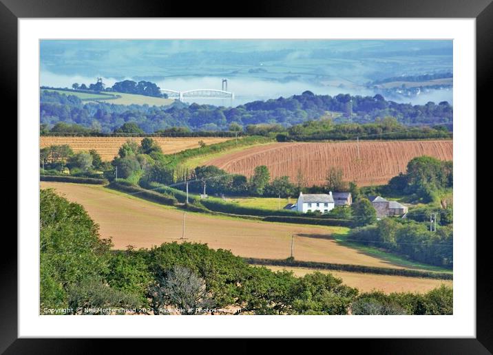 Southeast Cornish Countryside. Framed Mounted Print by Neil Mottershead