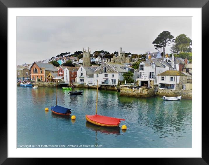 Fowey Church & Place House. Framed Mounted Print by Neil Mottershead
