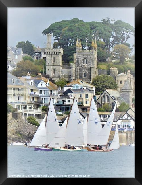 Racing On The Fowey River Framed Print by Neil Mottershead
