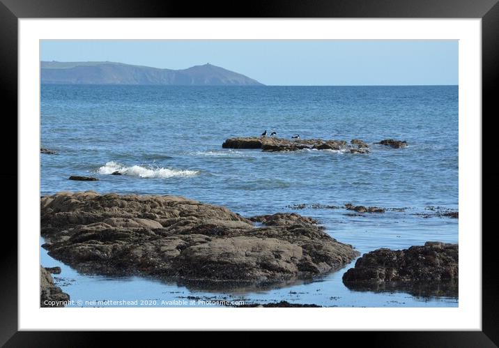 Rame Head from Downderry beach. Framed Mounted Print by Neil Mottershead
