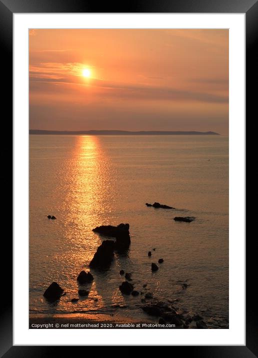 Sunrise at Hannafore, Looe Framed Mounted Print by Neil Mottershead