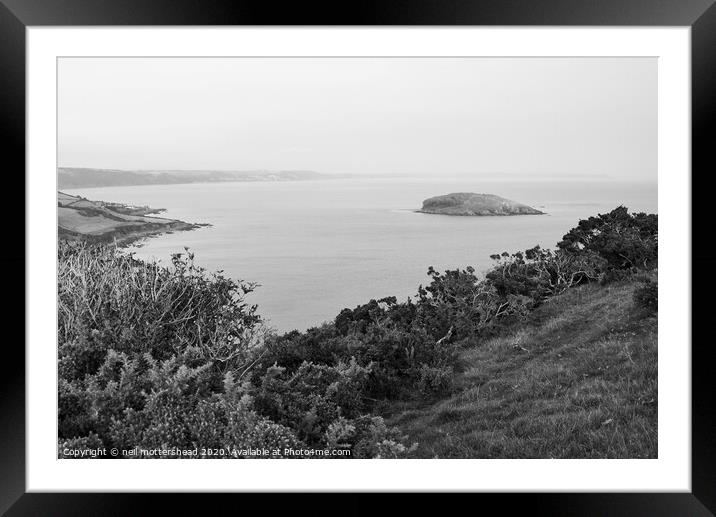 St George's Island, Looe Bay Framed Mounted Print by Neil Mottershead