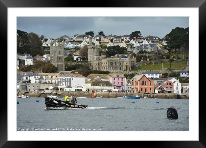 At Work On The River Fowey. Framed Mounted Print by Neil Mottershead