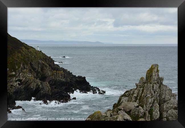 Polperro Harbour Entrance, Cornwall. Framed Print by Neil Mottershead