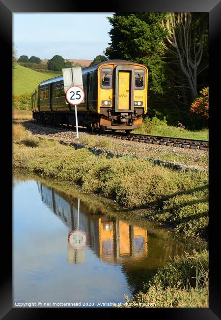 No Hurry On The Looe Valley Line. Framed Print by Neil Mottershead