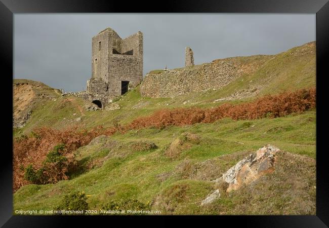 South Caradon Copper Mine, Cornwall Framed Print by Neil Mottershead