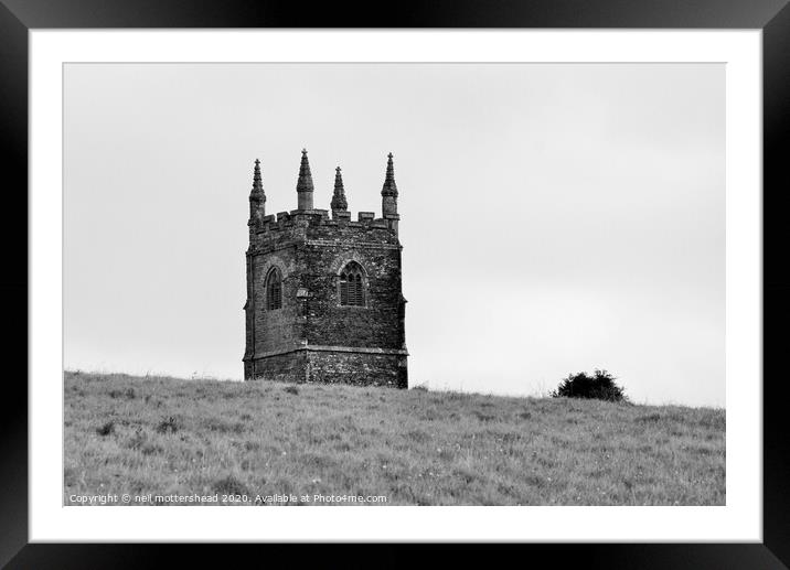 Approaching St Ildierna's Church at Lansallos, Cornwall Framed Mounted Print by Neil Mottershead