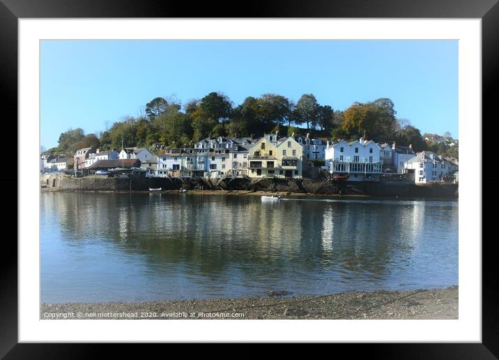Reflections Of Fowey. Framed Mounted Print by Neil Mottershead