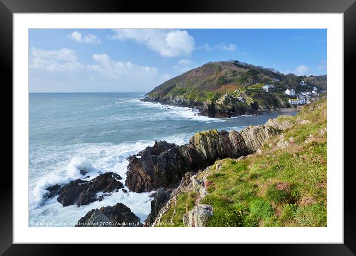 Entrance To Polperro Harbour, Cornwall. Framed Mounted Print by Neil Mottershead