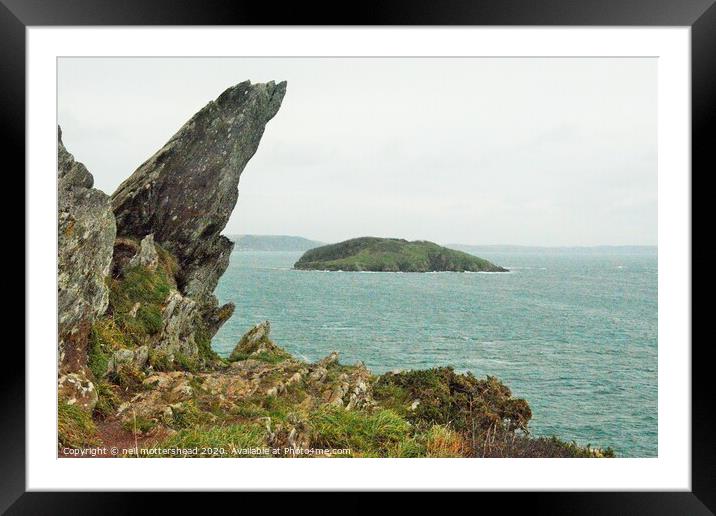 Looe Island, Cornwall. Framed Mounted Print by Neil Mottershead