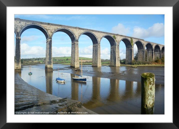St Germans Viaduct, Cornwall. Framed Mounted Print by Neil Mottershead