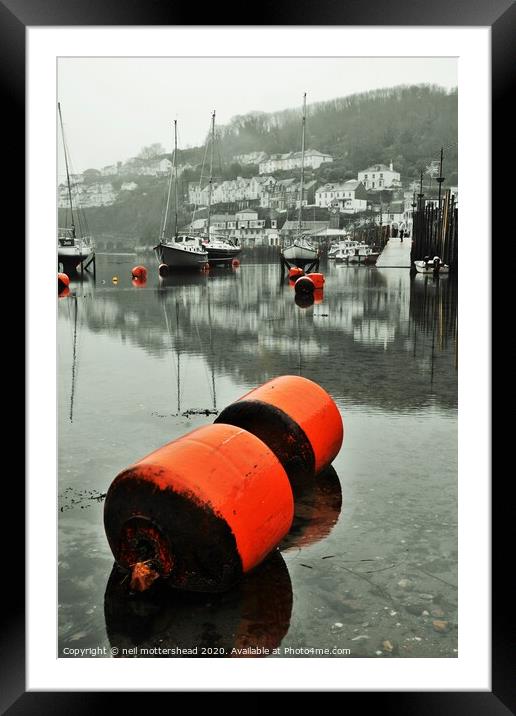 West Looe Reflections. Framed Mounted Print by Neil Mottershead