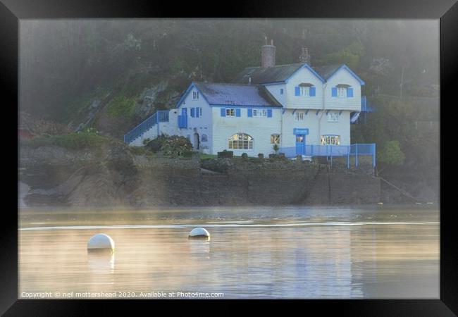 Daphne Du Maurier's Ferryside, Cornwall, Framed Print by Neil Mottershead