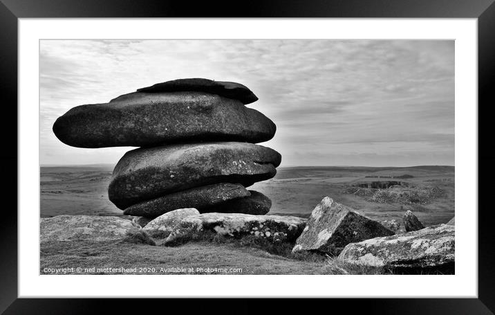 The Cheesewring, Bodmin Moor, Cornwall. Framed Mounted Print by Neil Mottershead