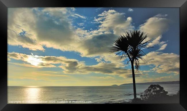 Winter Skies Above Looe Bay. Framed Print by Neil Mottershead