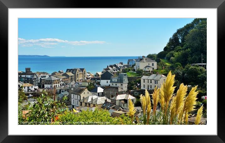 Across Looe Bay From West Looe. Framed Mounted Print by Neil Mottershead