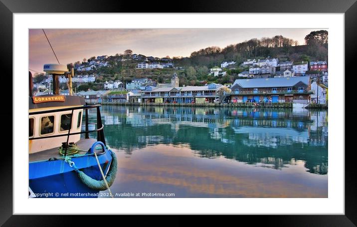 Early Morning Looe Reflections. Framed Mounted Print by Neil Mottershead