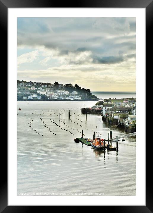 Winter At Fowey Harbour, Cornwall. Framed Mounted Print by Neil Mottershead