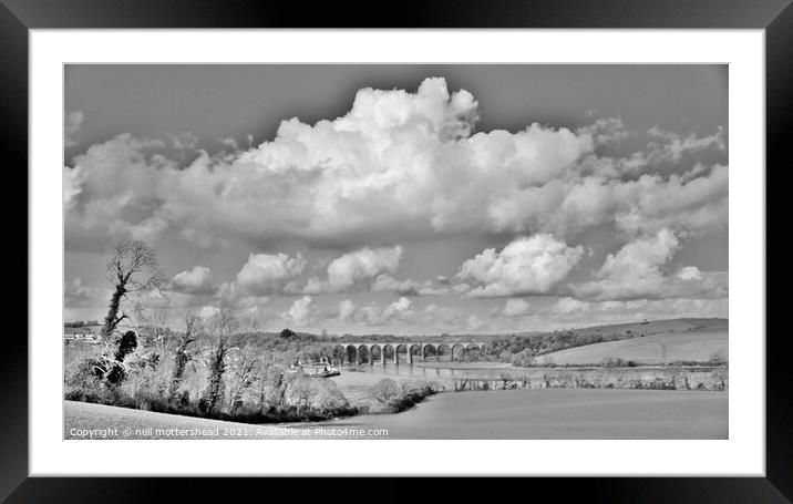 Cloudy Skies Over St Germans. Framed Mounted Print by Neil Mottershead