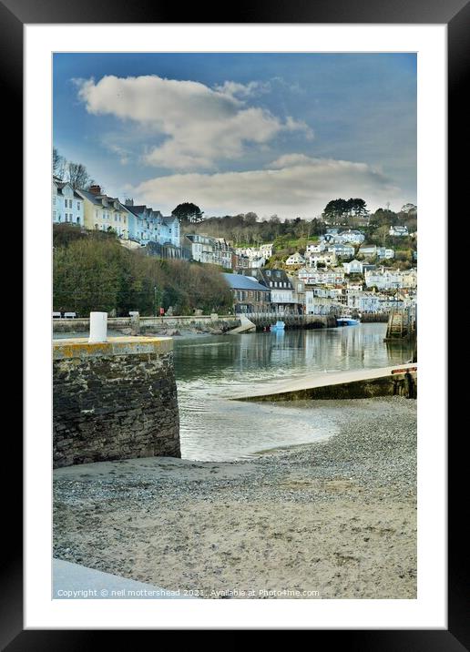 Outgoing Tide At Looe, Cornwall. Framed Mounted Print by Neil Mottershead