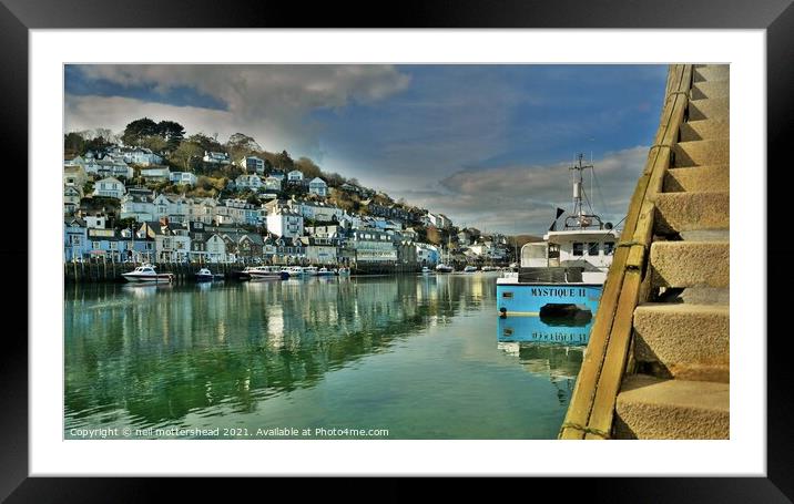 Down By The Looe River. Framed Mounted Print by Neil Mottershead