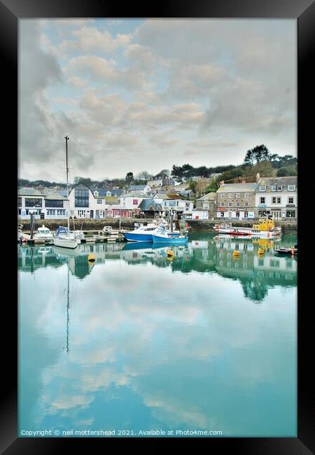 Padstow Calm, Cornwall. Framed Print by Neil Mottershead