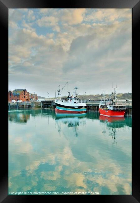 Padstow Reflections, Cornwall. Framed Print by Neil Mottershead