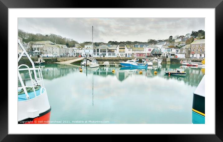 Winter's Morning In Padstow. Framed Mounted Print by Neil Mottershead