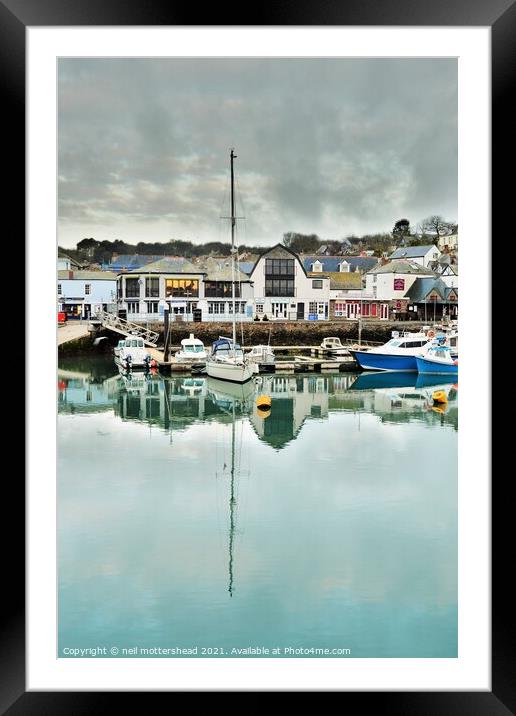 Early Morning In Padstow, Cornwall. Framed Mounted Print by Neil Mottershead