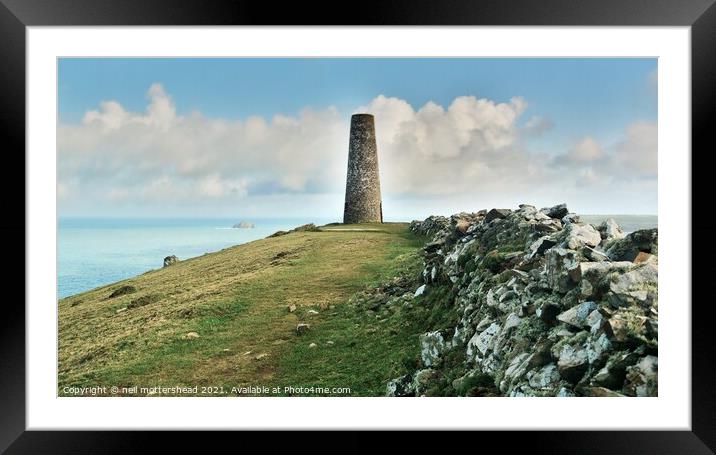 The Day Mark, Stepper Point, Cornwall. Framed Mounted Print by Neil Mottershead