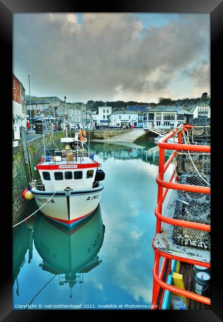 Padstow Working Boats. Framed Print by Neil Mottershead