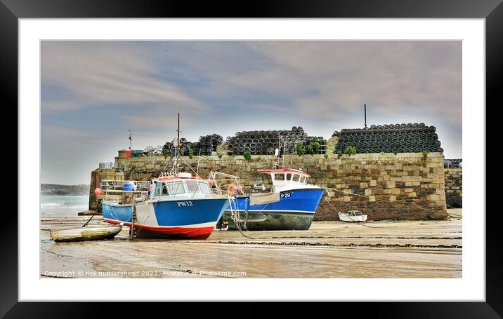 Newquay Harbour, Cornwall. Framed Mounted Print by Neil Mottershead