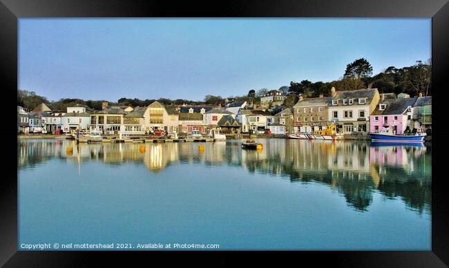 Reflections Of Padstow. Framed Print by Neil Mottershead