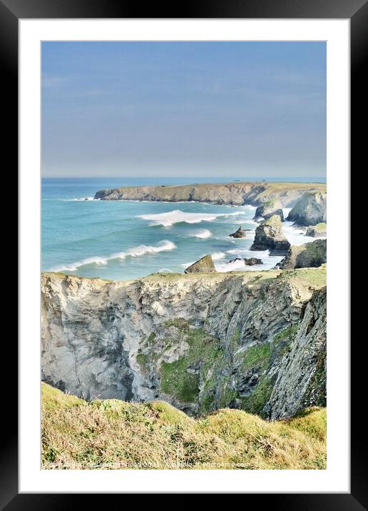 The Beauty Of Bedruthan, Cornwall. Framed Mounted Print by Neil Mottershead