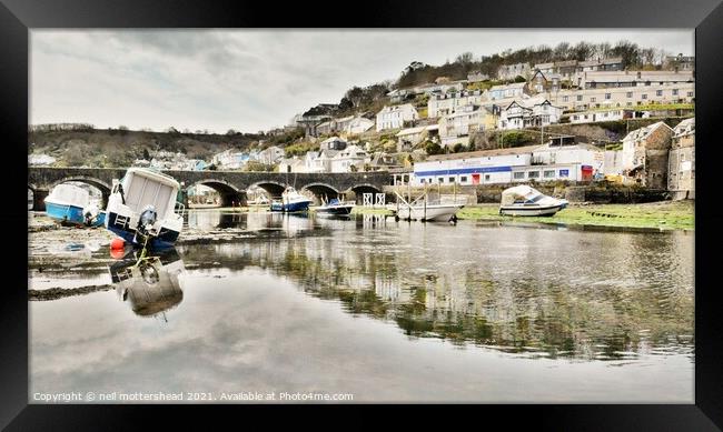 Crossing The Looe River, Cornwall. Framed Print by Neil Mottershead