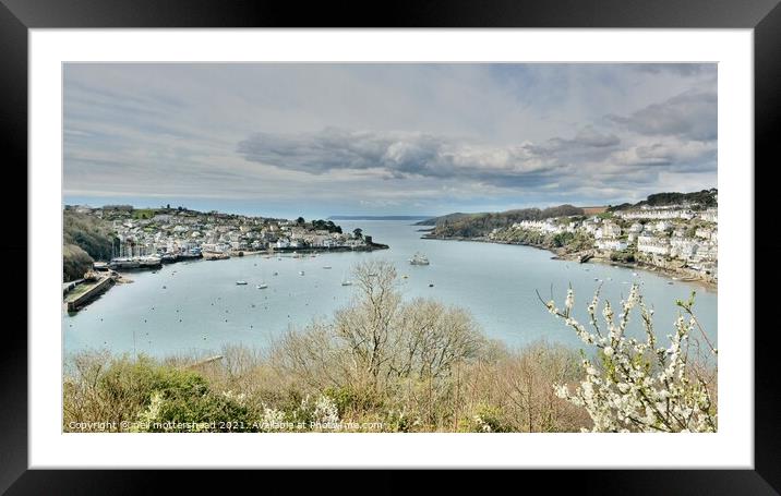 April Skies Over Fowey Harbour, Cornwall. Framed Mounted Print by Neil Mottershead