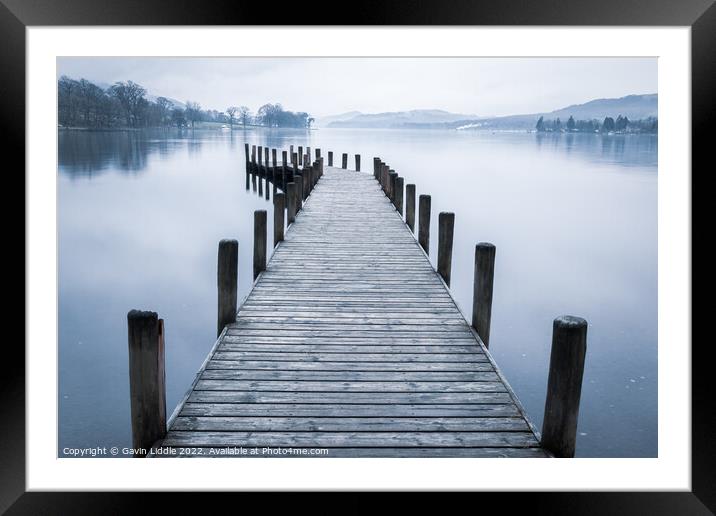 Coniston Pier, Lake District  Framed Mounted Print by Gavin Liddle