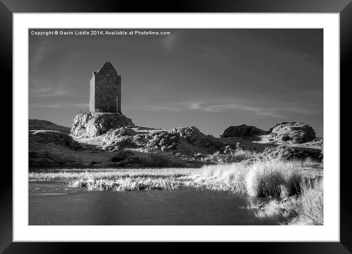  Smailholm Tower Infrared Framed Mounted Print by Gavin Liddle