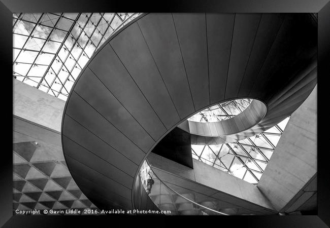 Louvre Staircase, Paris Framed Print by Gavin Liddle