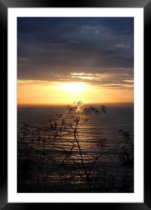 Route 1, CA, Sunset Framed Mounted Print by Gavin Liddle