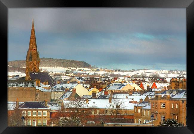 Kelso in the Snow Framed Print by Gavin Liddle