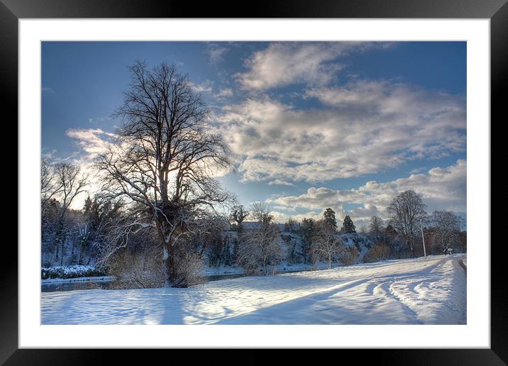 Snow at Mayfield Framed Mounted Print by Gavin Liddle