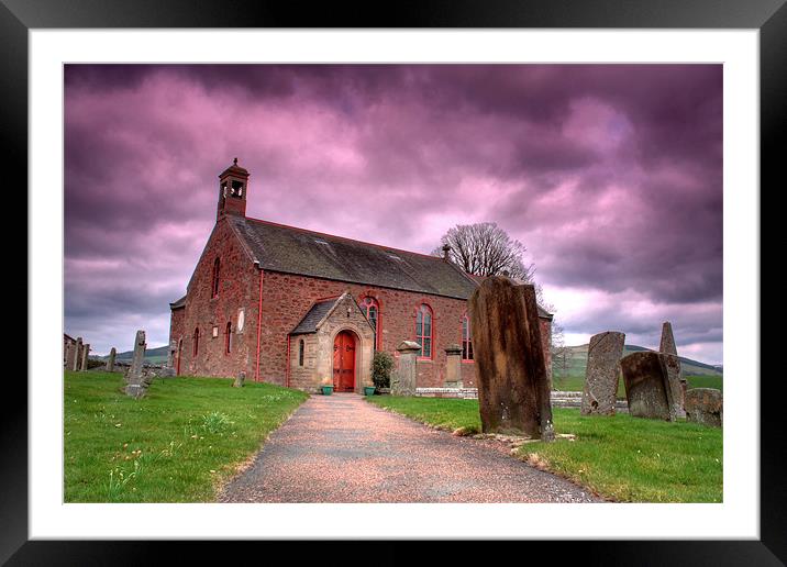 Morebattle Kirk Framed Mounted Print by Gavin Liddle