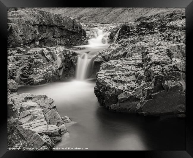 Triple Falls, Glen Etive Framed Print by Gavin Liddle