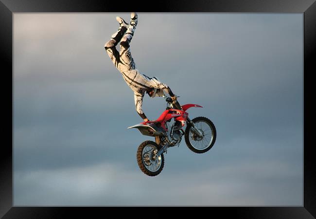 Stunt Rider 1 Framed Print by Gavin Liddle