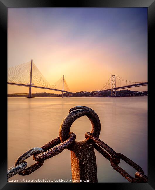 Where the bridges meet Framed Print by Stuart Gilbert