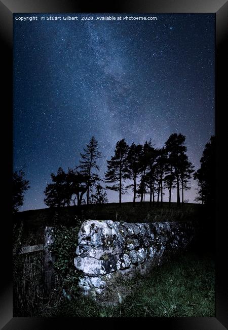 Milky Way over Lomond Hills Framed Print by Stuart Gilbert